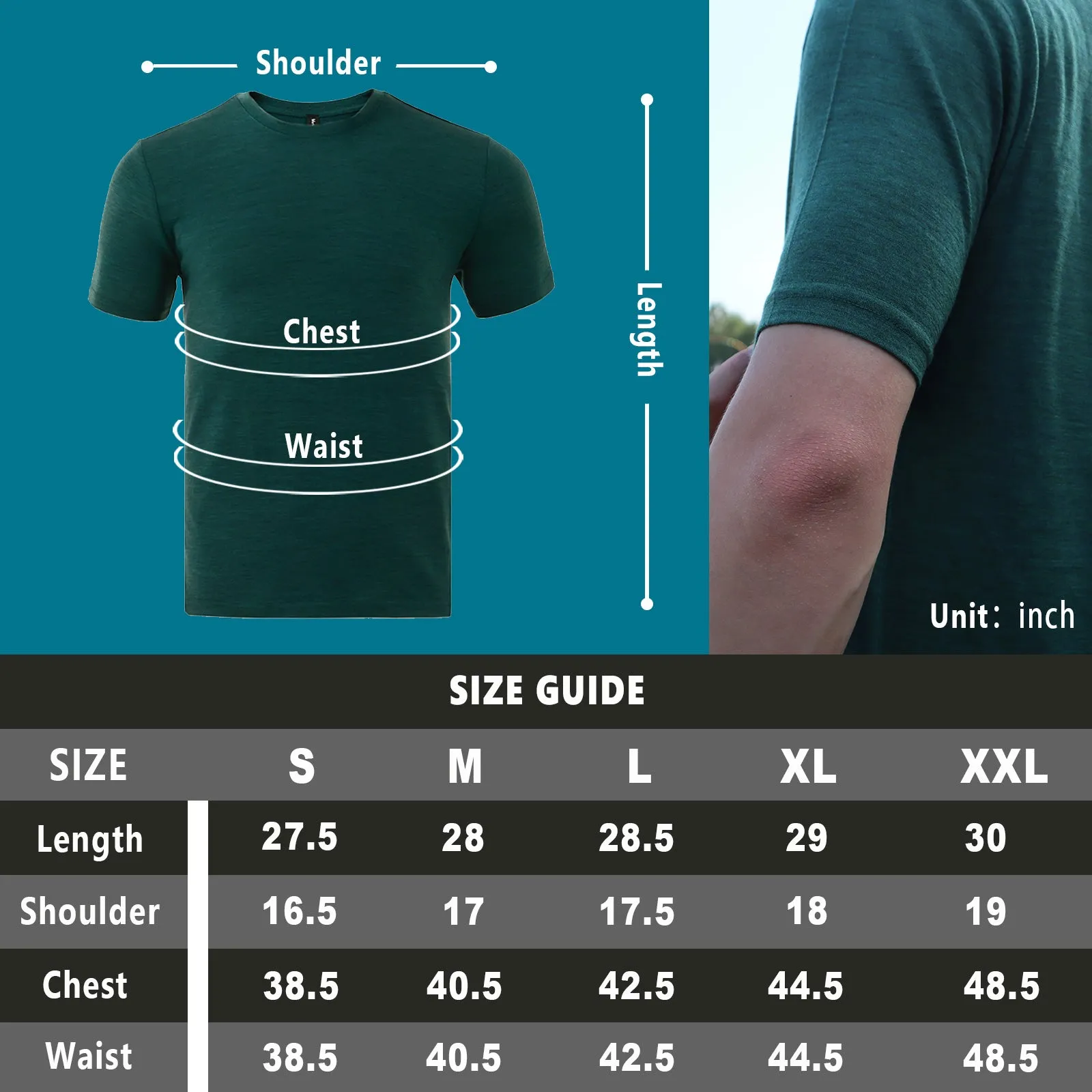 Men's Merino 160g Short Sleeve T-Shirt Green