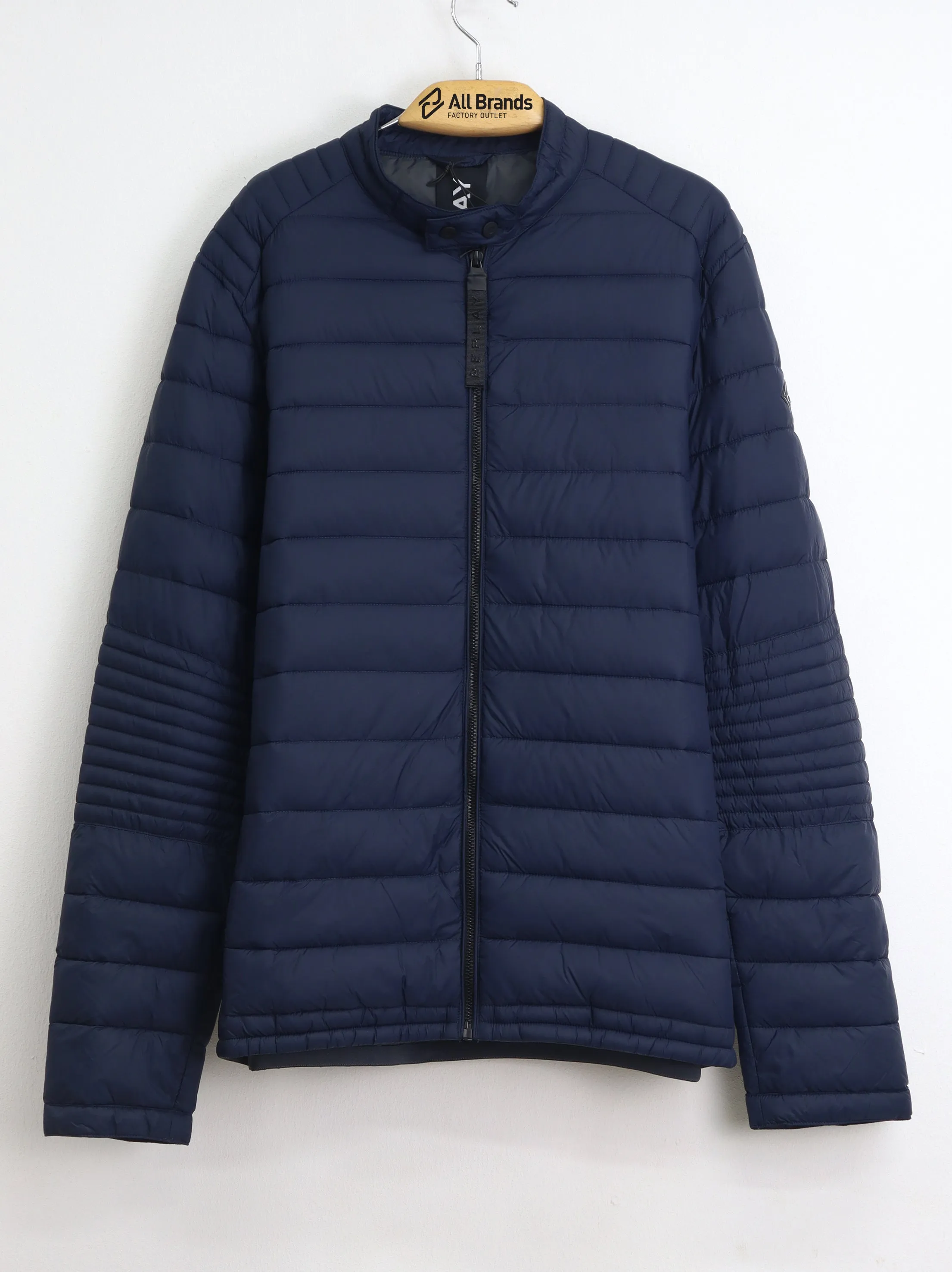 Men's Plain Puffer Jacket,Navy