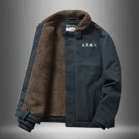 Men's Winter Fleece Cargo Jacket