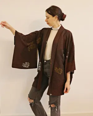 Merlot Whispers Black Haori Kimono Jacket