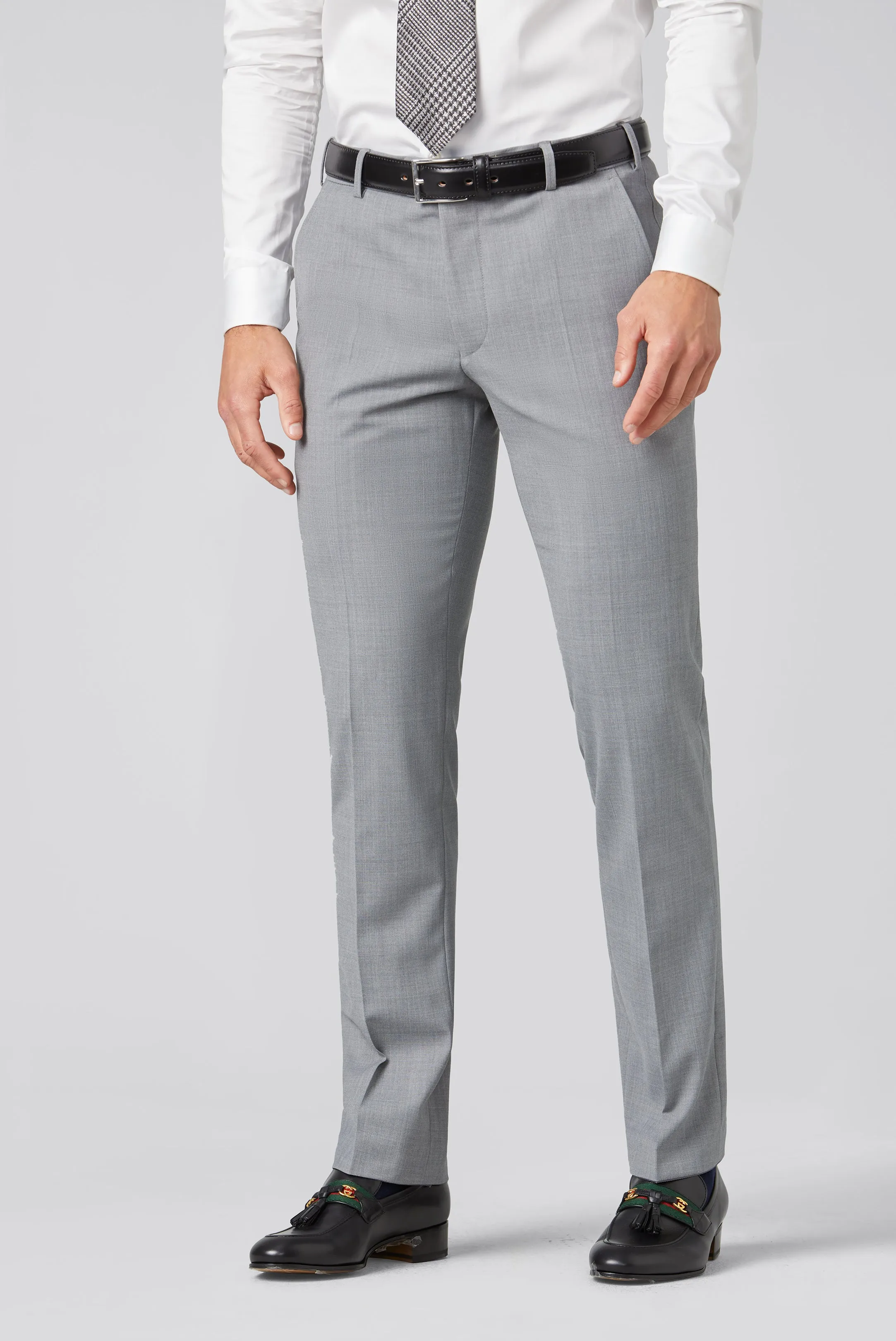 Meyer - Roma, Light Grey Wool Blend Trouser