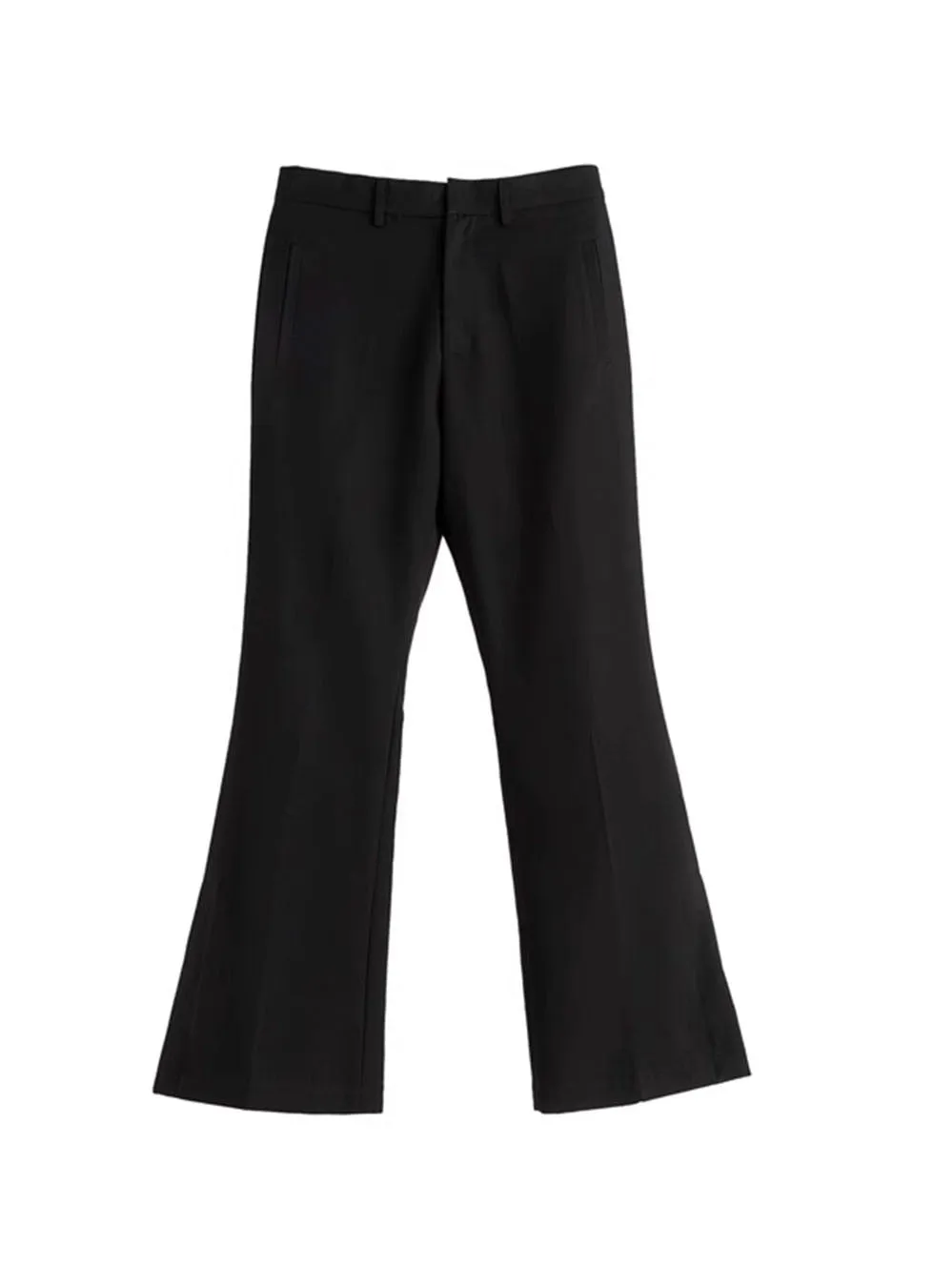 Micro Flared Pants with Hem Slits