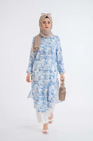 Mikonos Maxi shirt-Modest Fashion Hijab