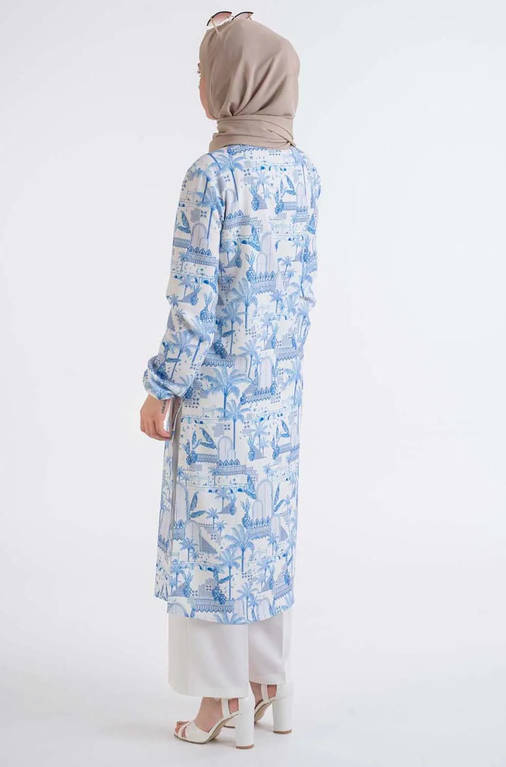 Mikonos Maxi shirt-Modest Fashion Hijab