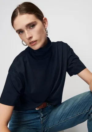 Nation LTD - Fable Turtleneck Tee in Jet Black