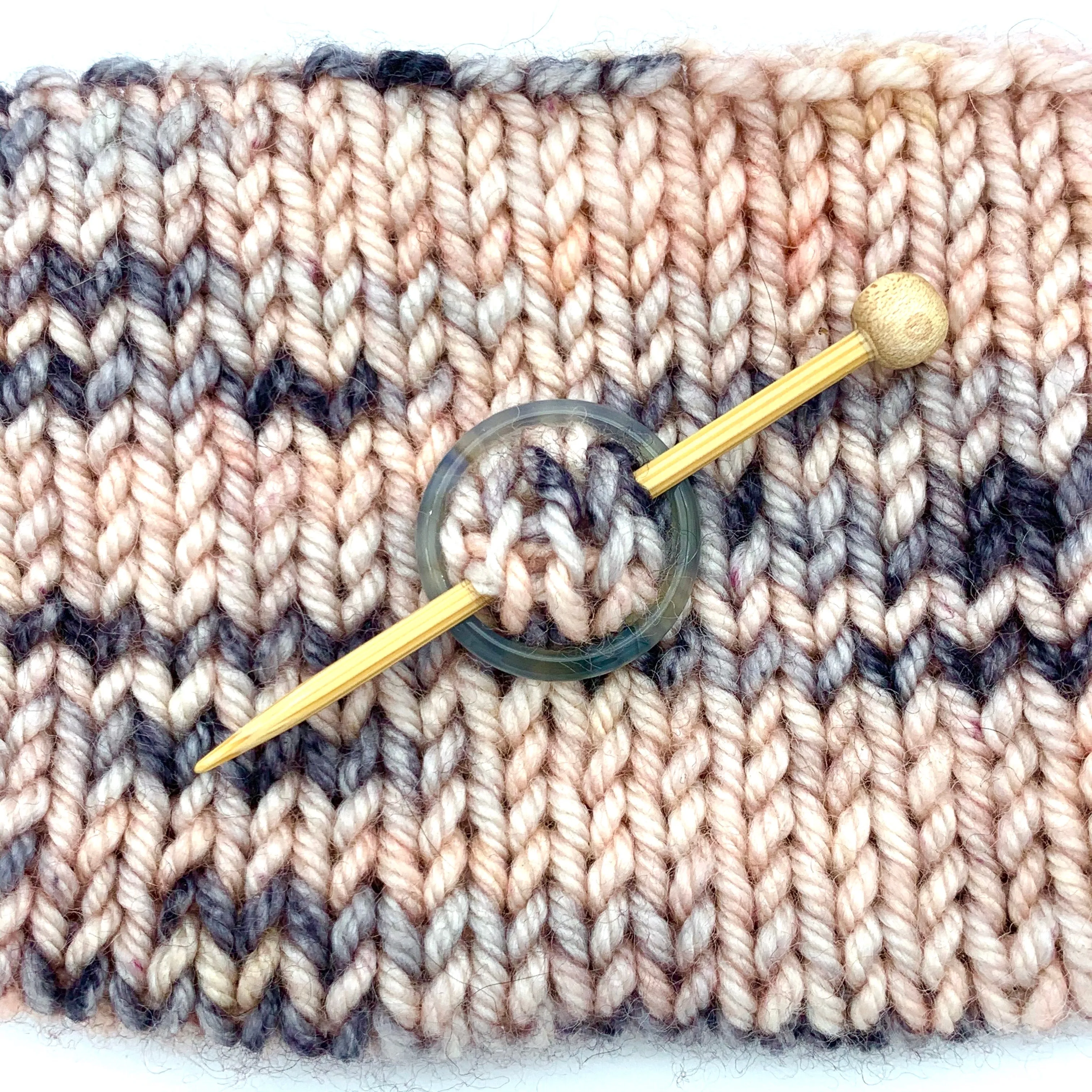 Natural Stone Shawl Pin ~ Gray Stone Ring Y