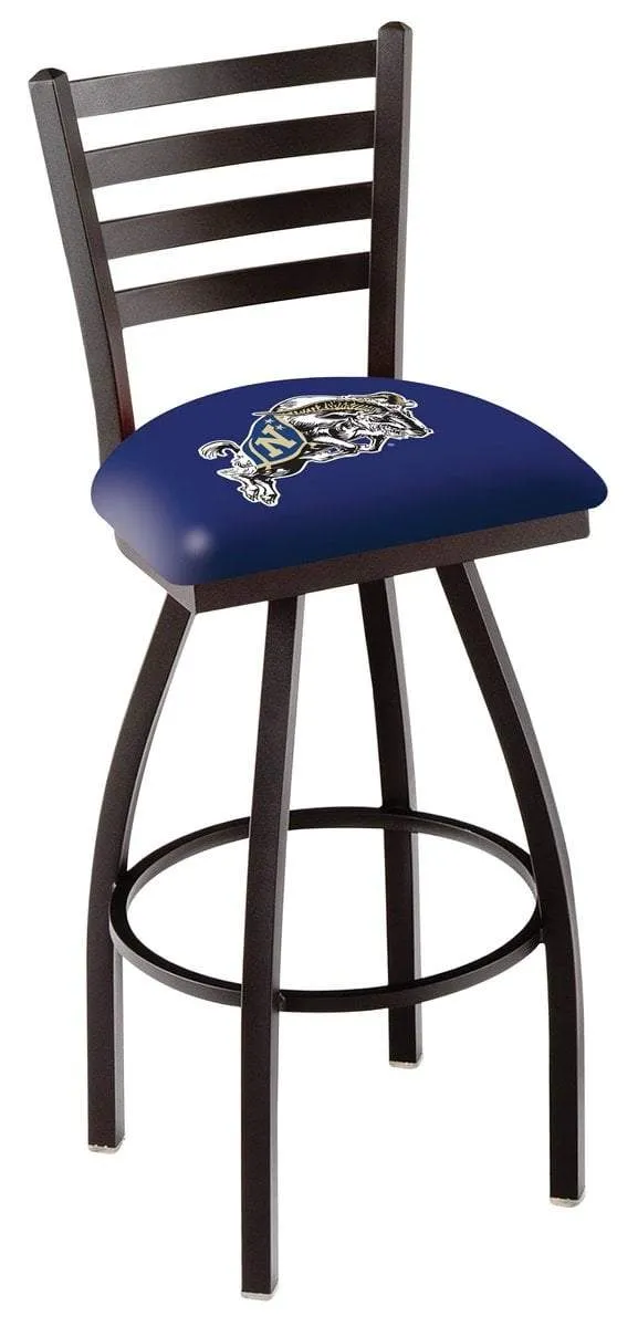 Navy Midshipmen HBS Navy Ladder Back High Top Swivel Bar Stool Seat Chair