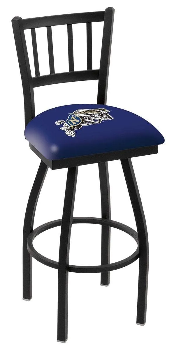 Navy Midshipmen HBS Navy "Jail" Back High Top Swivel Bar Stool Seat Chair