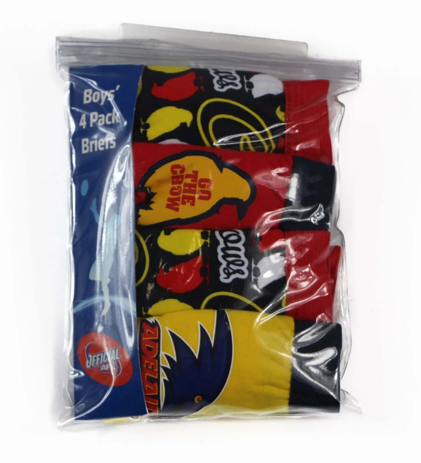 New Boys Kids Official Afl Underwear 4 Pairs Briefs Undies Boy Brief