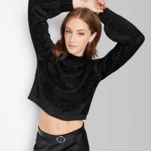 New - Wild Fable Women's Plus Pullover Heavyweight Fuzzy Boxy Silhouette