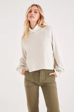 Oatmeal Ophelia Cozy Mock Neck Top