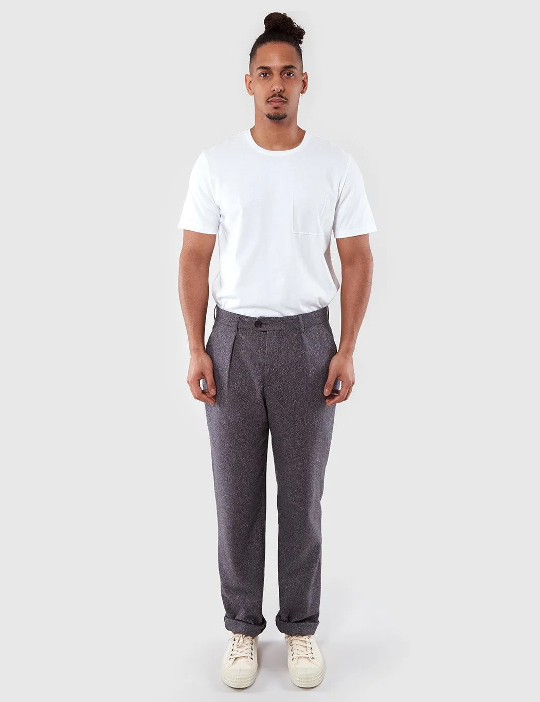 Oliver Spencer Pleat Halton Trousers - Grey