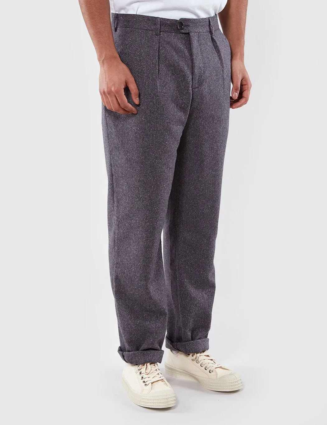 Oliver Spencer Pleat Halton Trousers - Grey