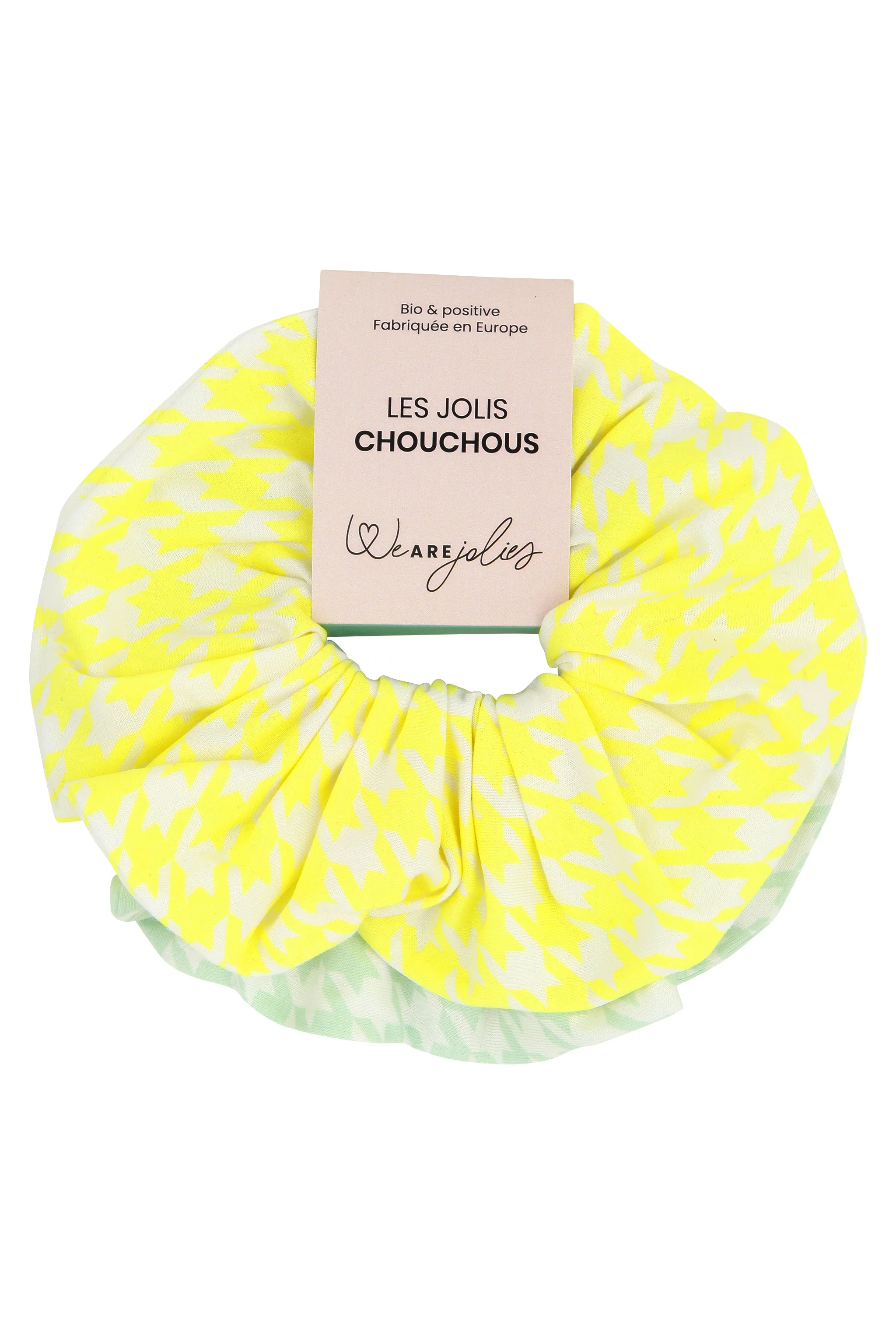 Pack 2 Chouchous - Pied de Poule Vert d'eau | Pied de Poule Yellow