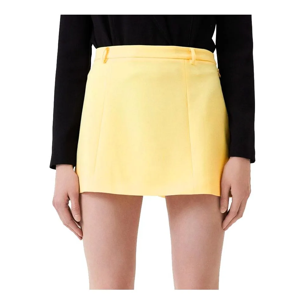 Patrizia Pepe Yellow Polyester Skirt