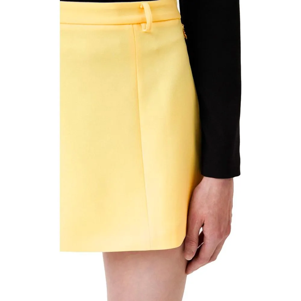 Patrizia Pepe Yellow Polyester Skirt