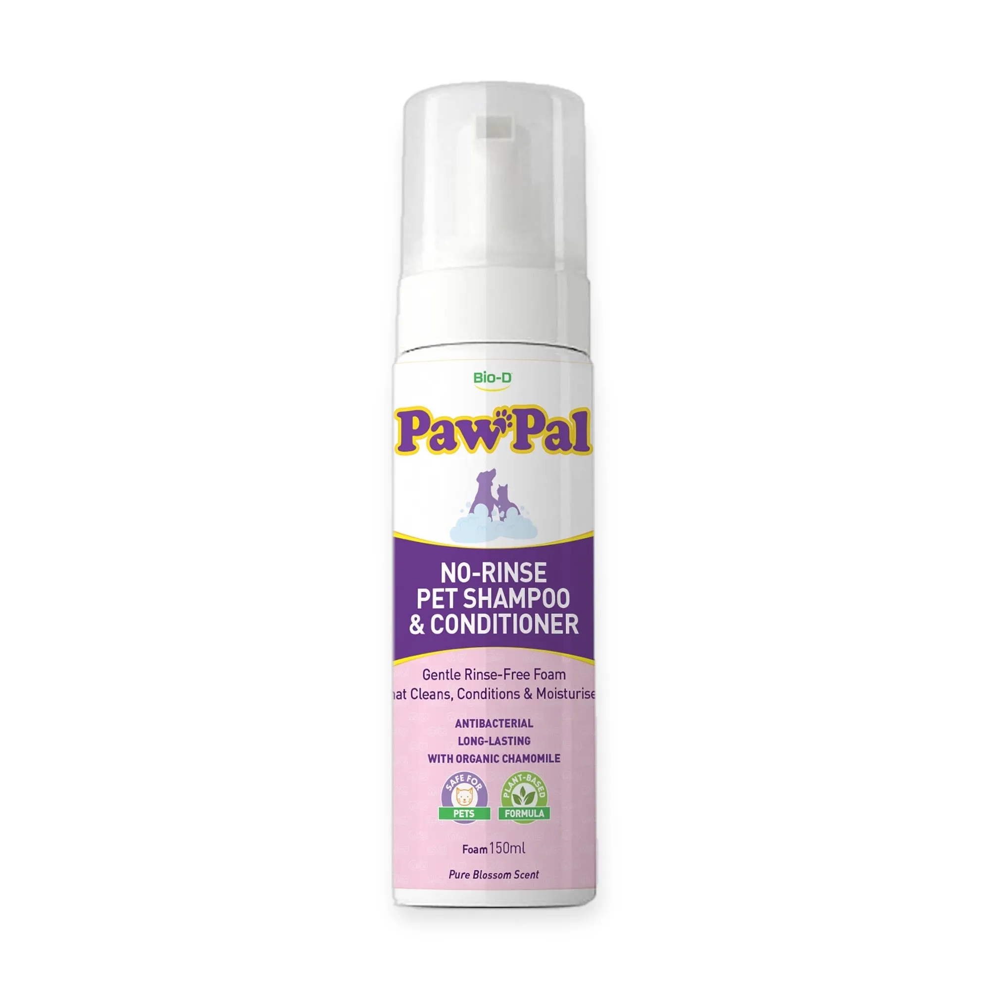 PawPal No-Rinse Pet Shampoo & Conditioner 150ml Pure Blossom