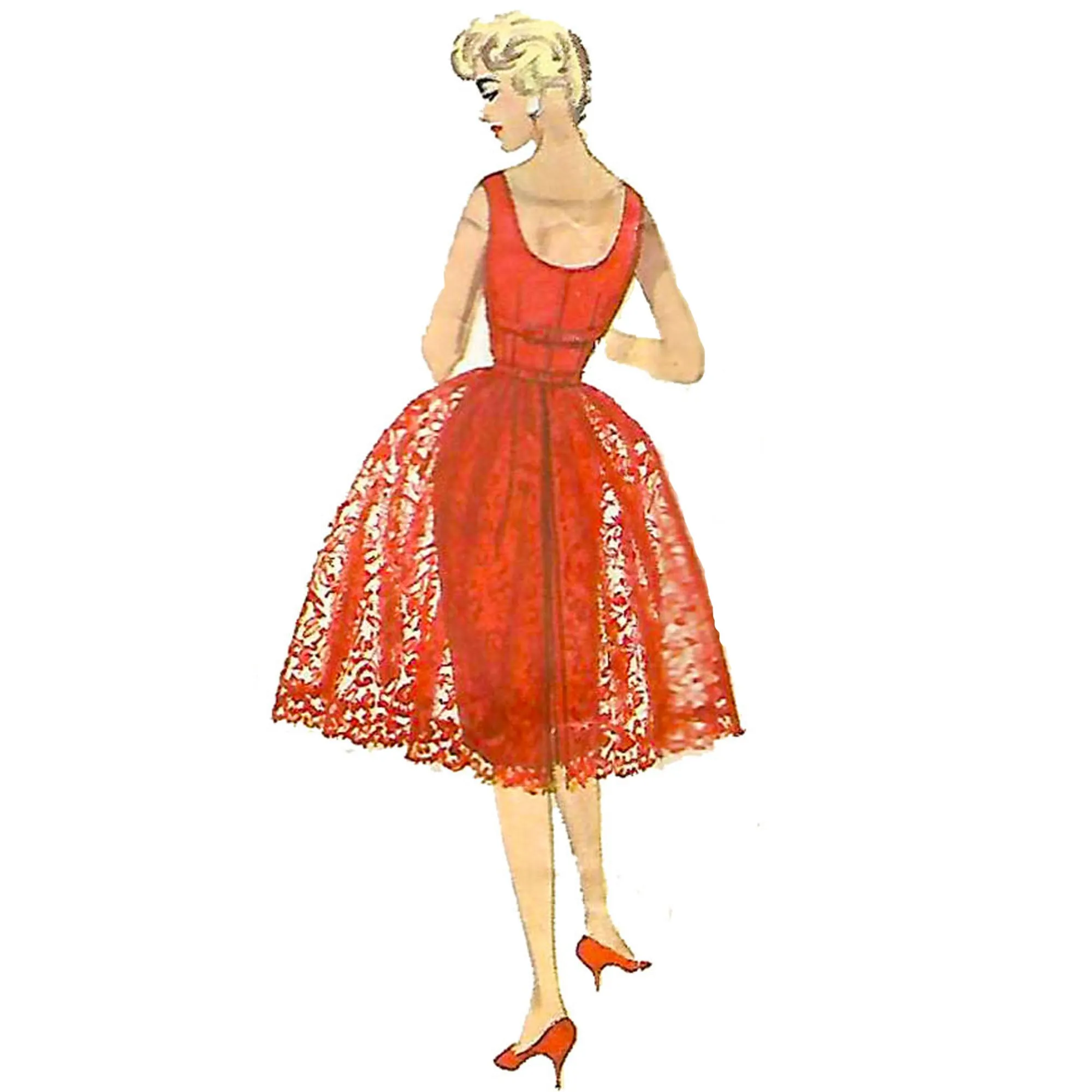 PDF - Vintage 1950s Pattern – 'Audrey' Dress, Jacket & Over skirt -  Bust 36” (91.4cm) - Instantly  Print at home