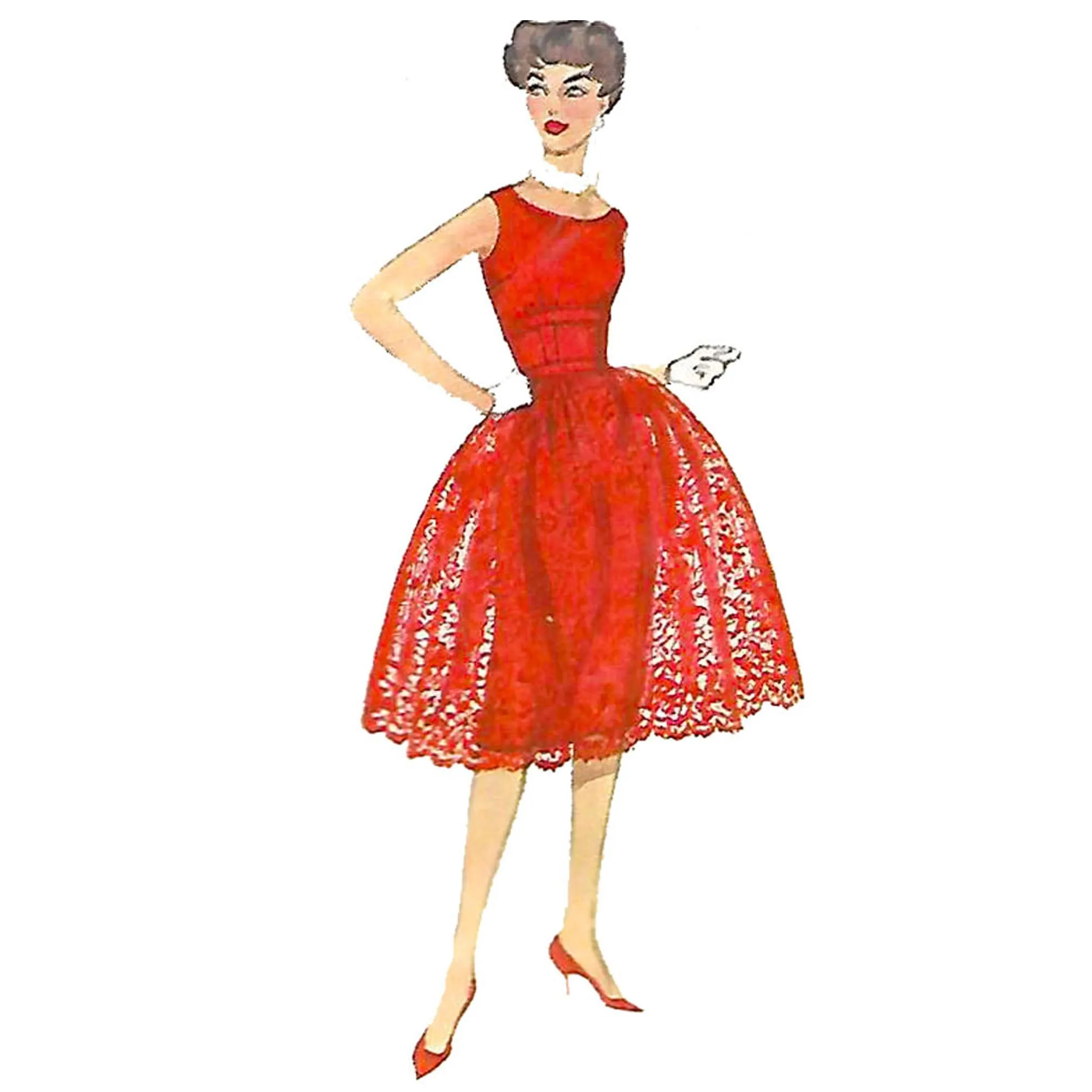 PDF - Vintage 1950s Pattern – 'Audrey' Dress, Jacket & Over skirt -  Bust 36” (91.4cm) - Instantly  Print at home