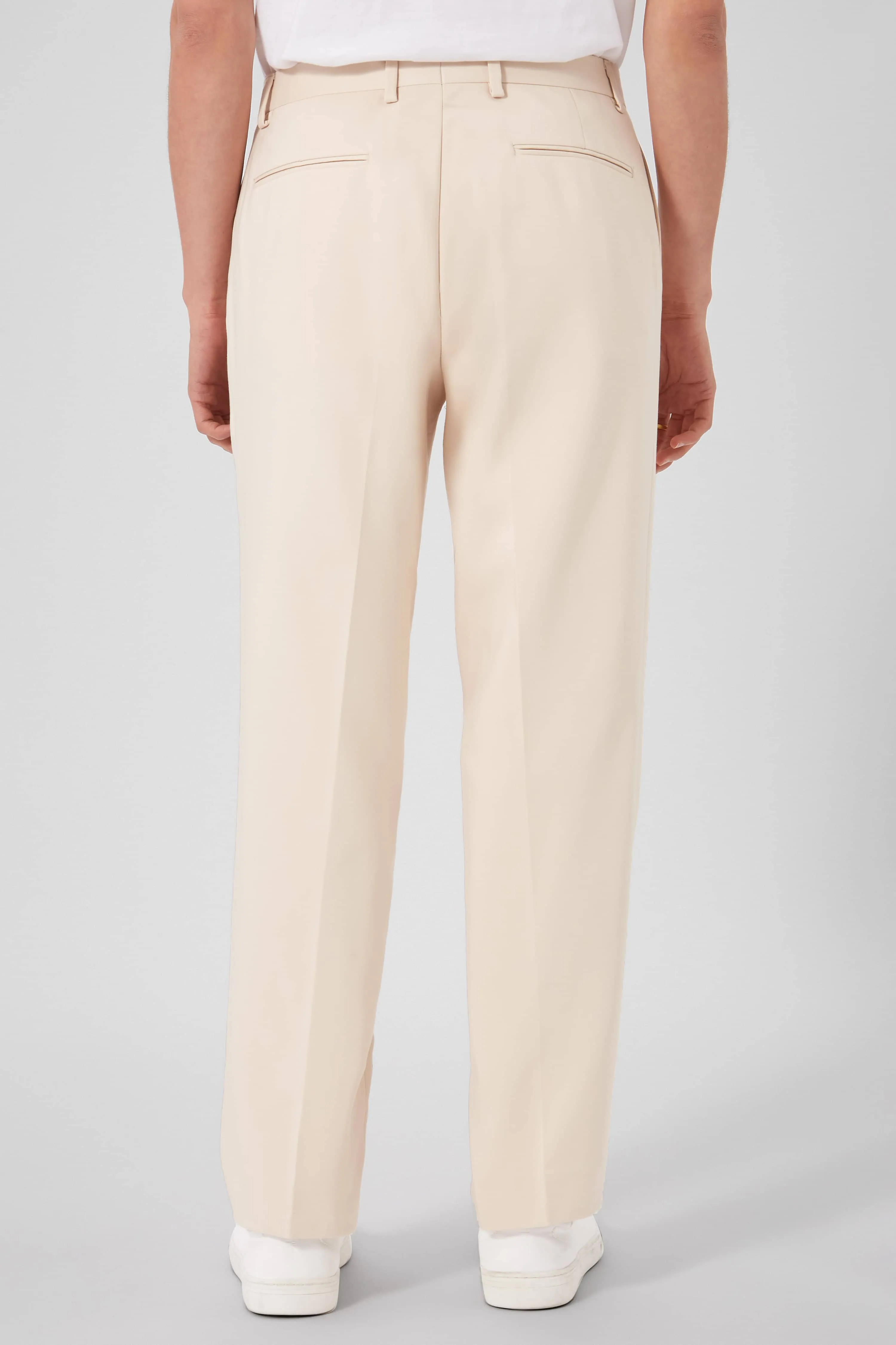 Pierre Oversized Beige Cotton Trousers