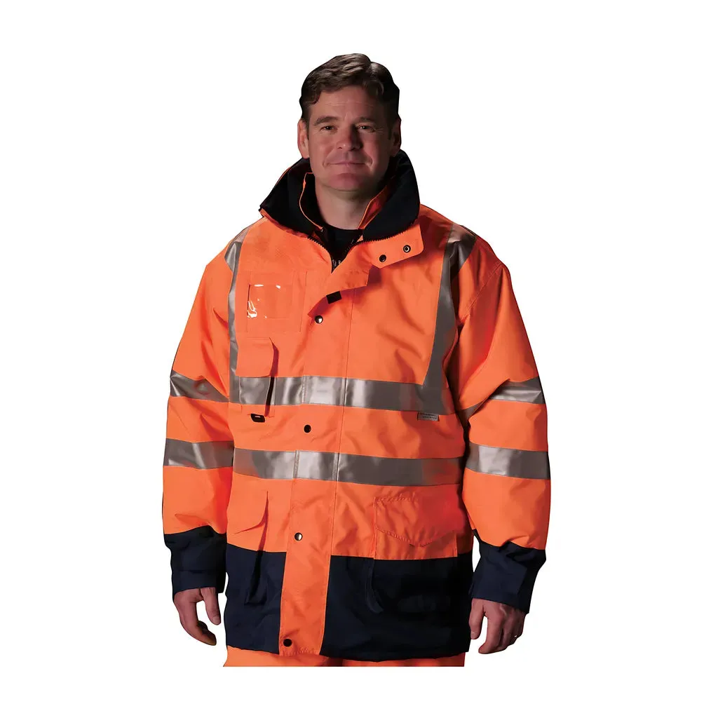 PIP 343-1756-OR/4X ANSI Type R Class 3 7-in-1 All Conditions Coat with Inner Jacket and Vest Combination