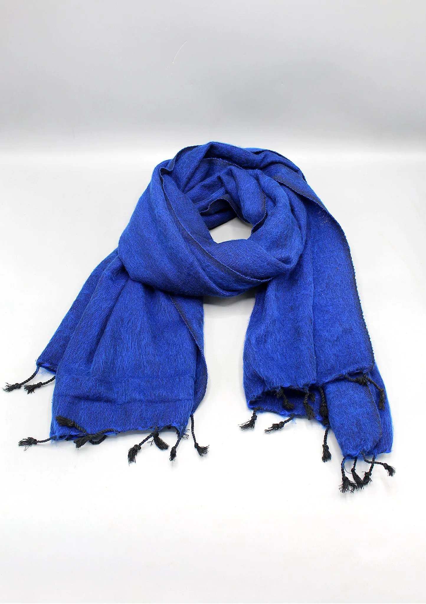 Plain Yak Shawl Blue