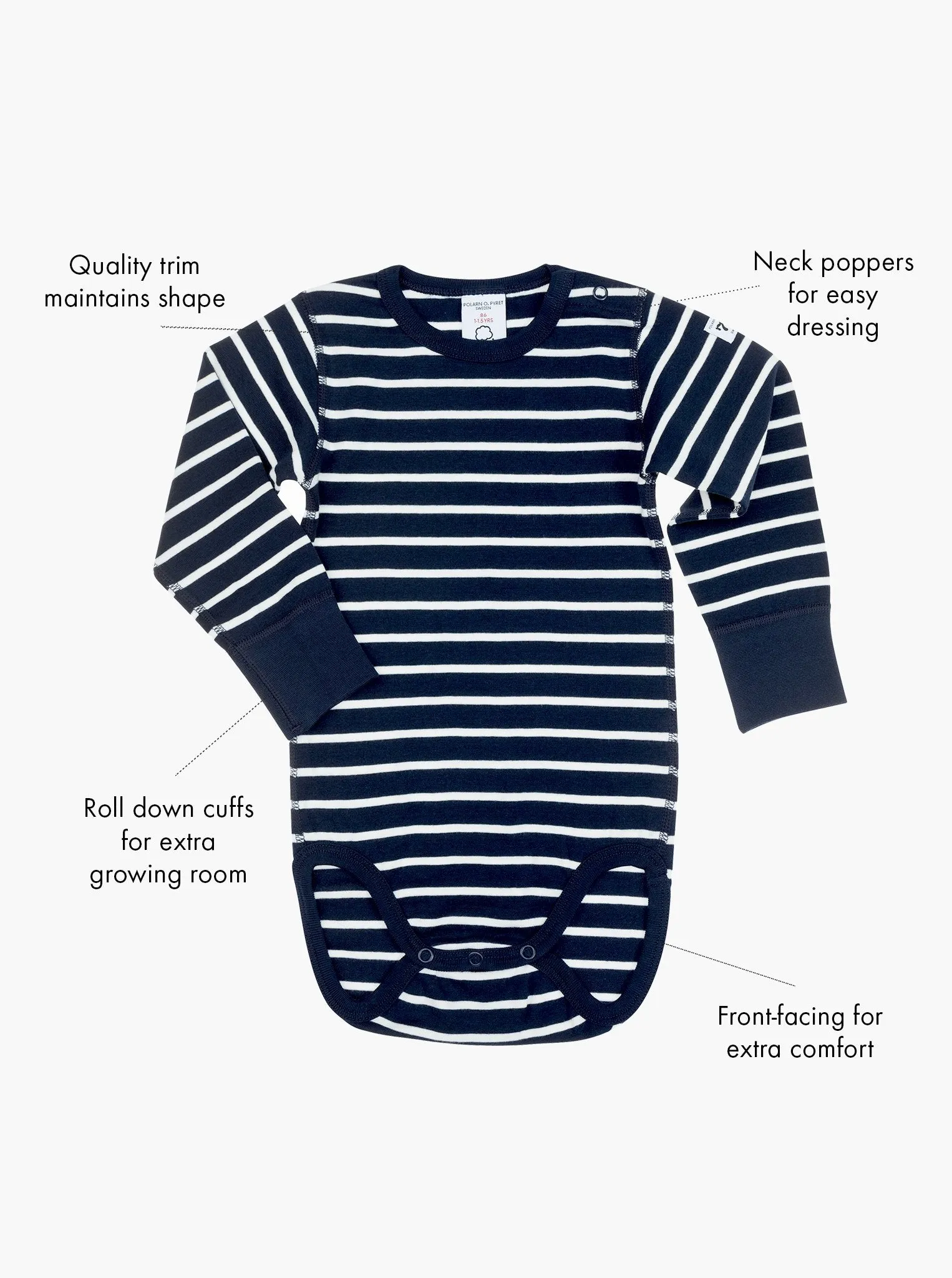 PO.P Stripe Babygrow