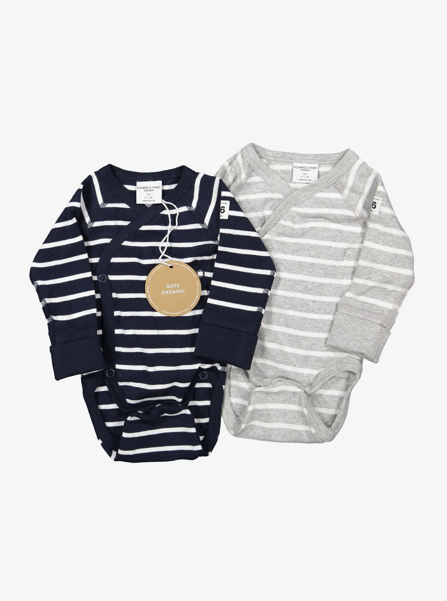 PO.P Stripe Wraparound Babygrow