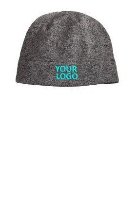 Port Authority Heathered Knit Custom Beanies, Grey Heather/Black