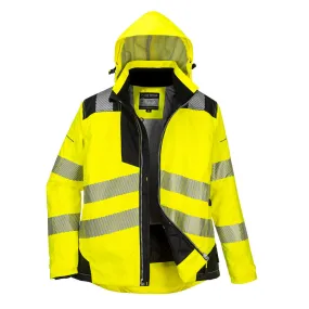 PORTWEST® PW3 Hi-Vis Women's Winter Jacket ANSI Class 2 Yellow/Black - PW382