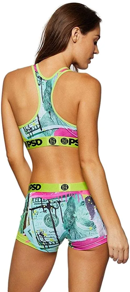 PSD Underwear Women's Money Athletic Fit Sports Bra with Wide elastic band