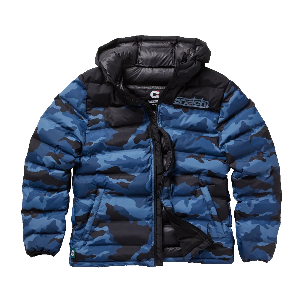 Puffer Jacket Wide Camo Petrol