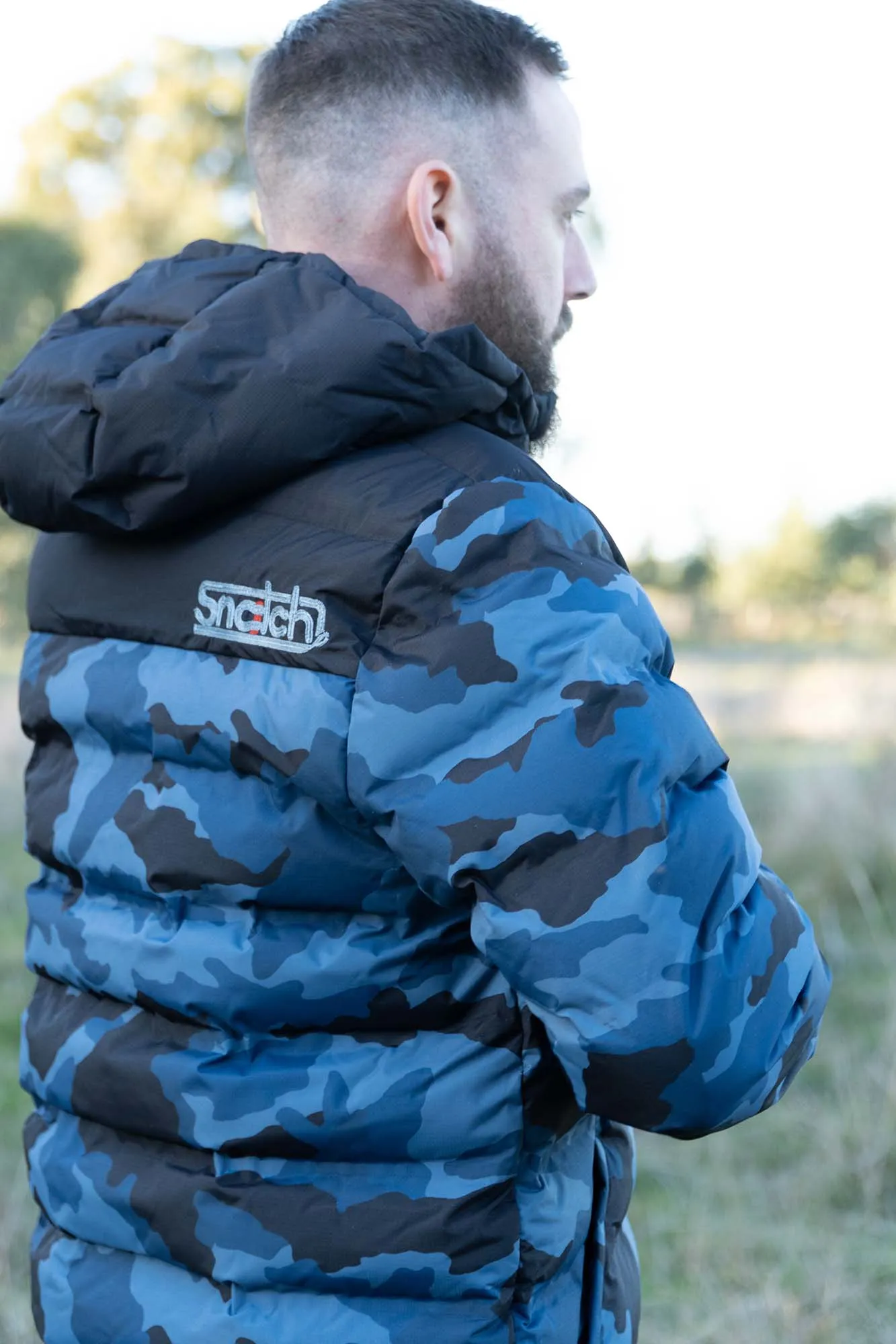 Puffer Jacket Wide Camo Petrol