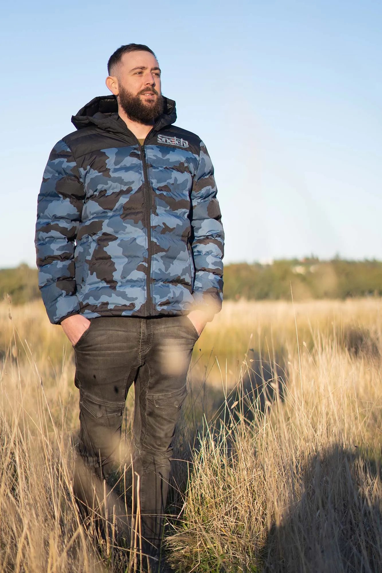 Puffer Jacket Wide Camo Petrol