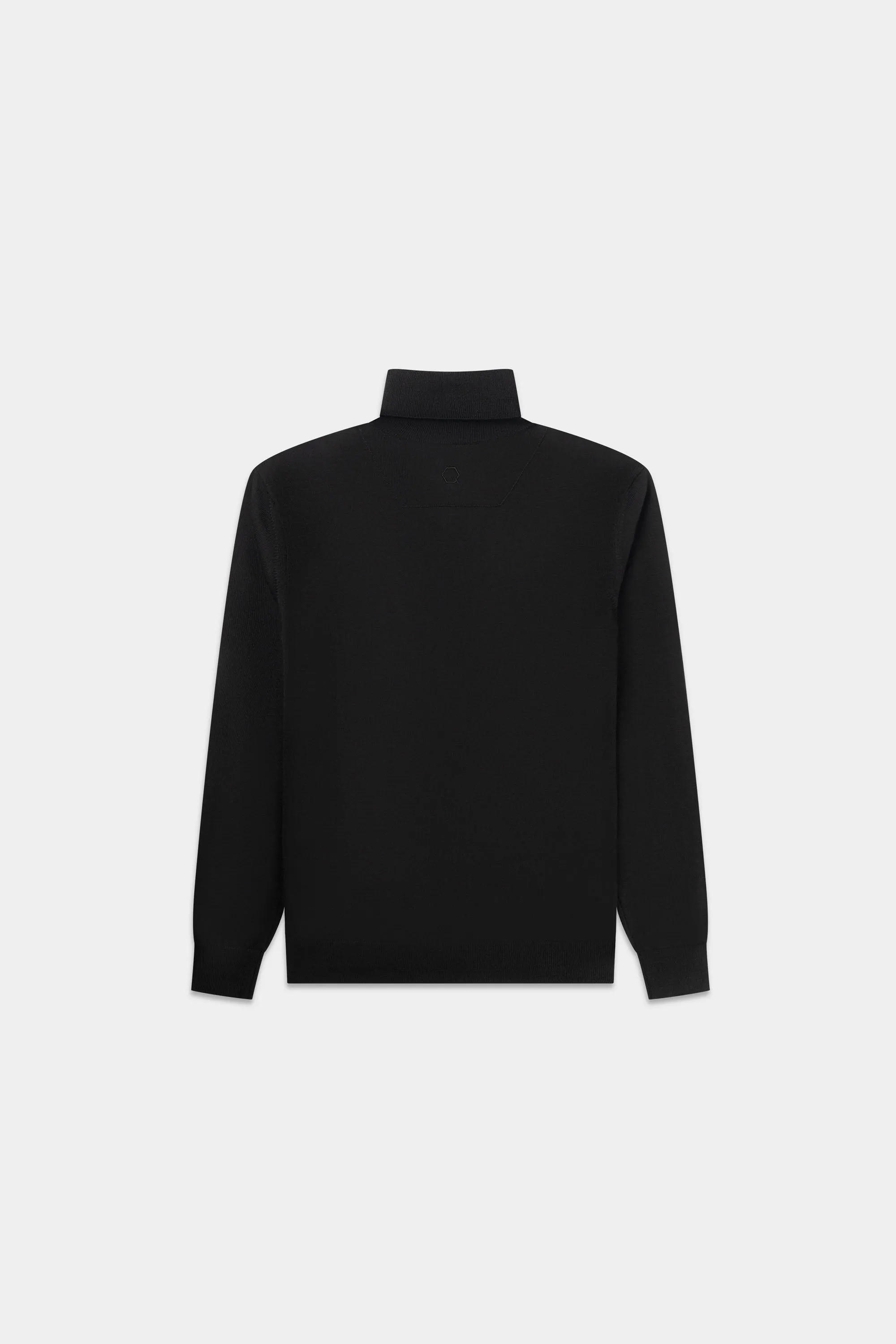 Q-Series Regular Fit Fine Knit Turtleneck Jet Black