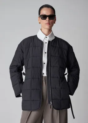 Quilted Puffer Jacket - Black