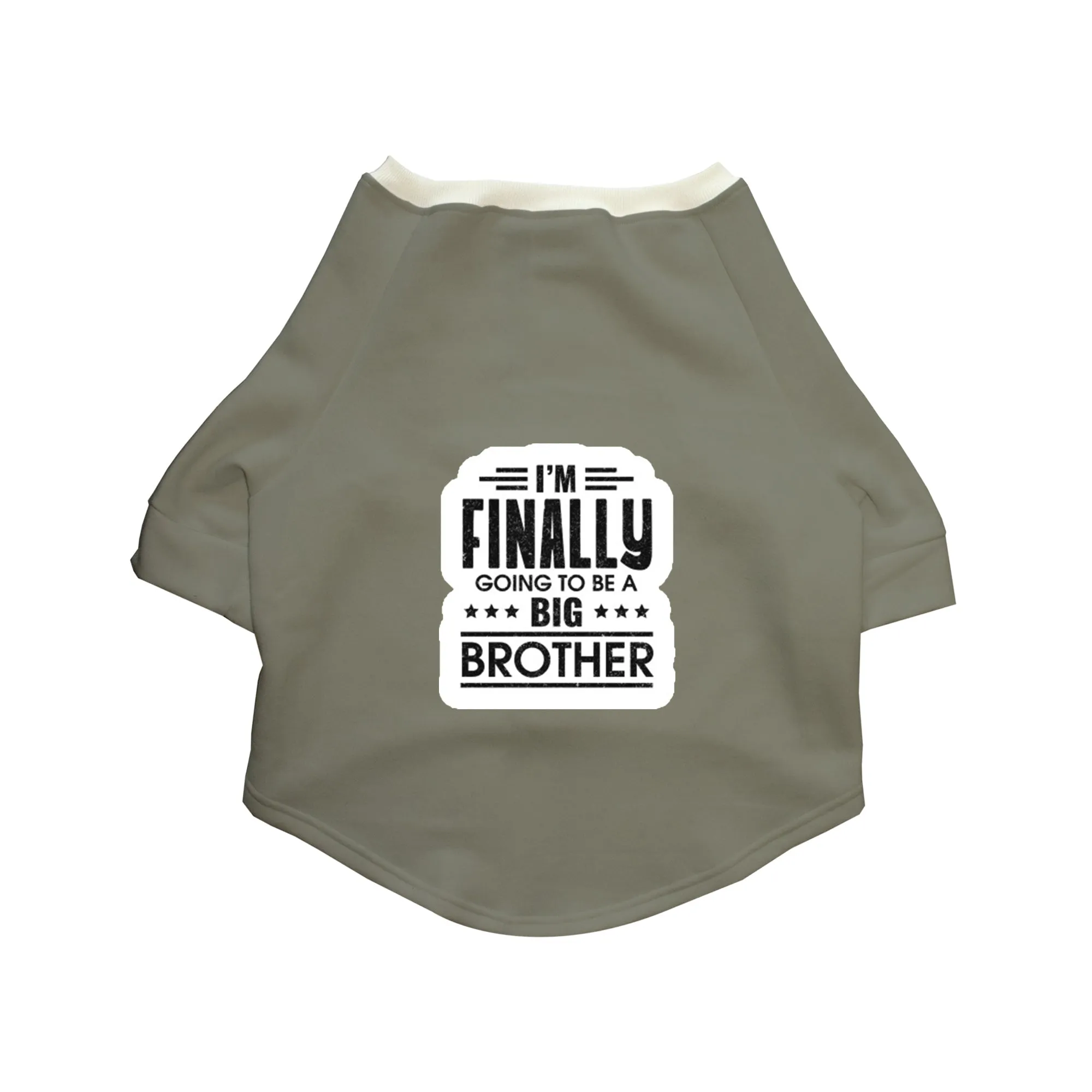 "I'm Finally Going to be a Big Brother" Printed Cat Technical Jacket