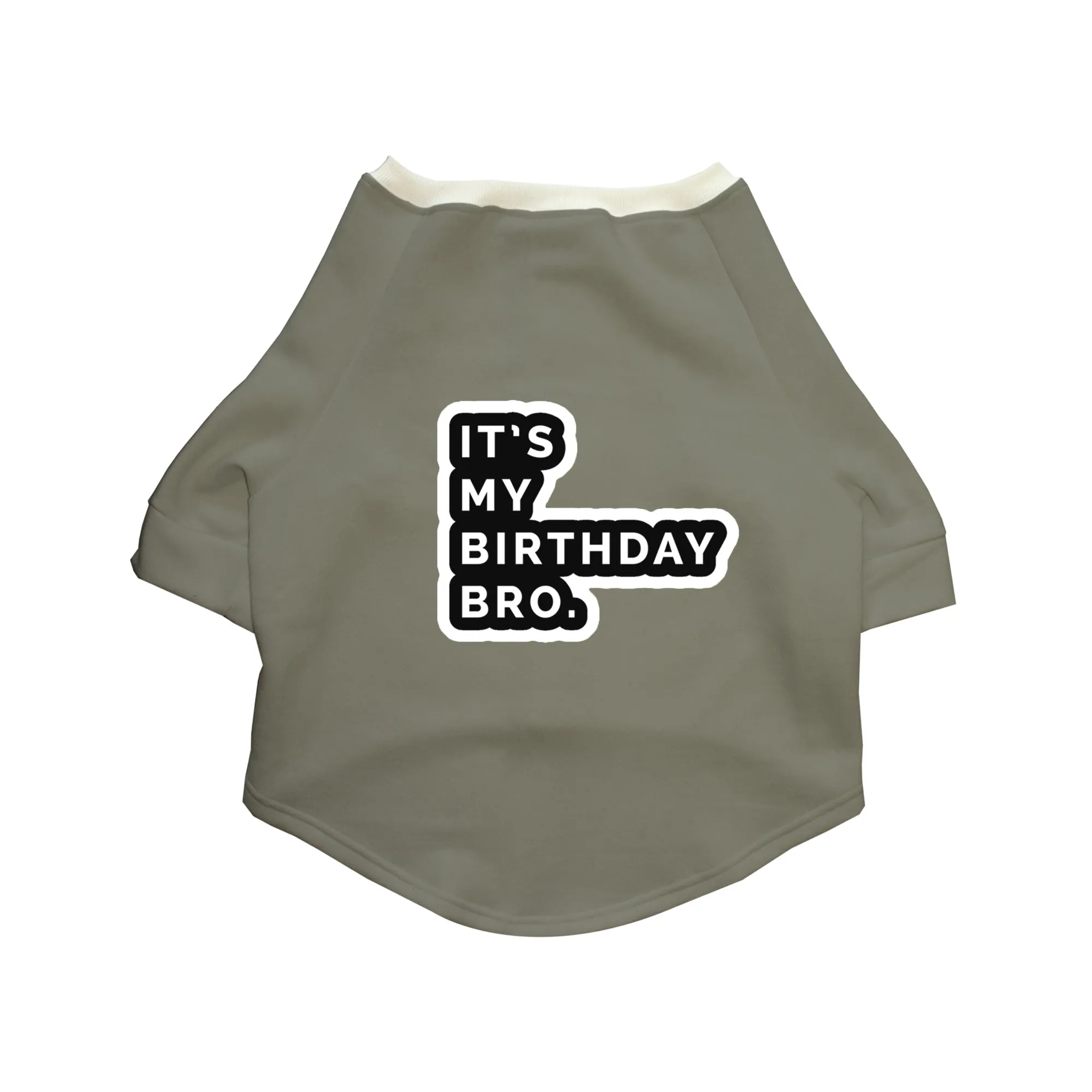 "It's My Birthday Bro" Printed Cat Technical Jacket