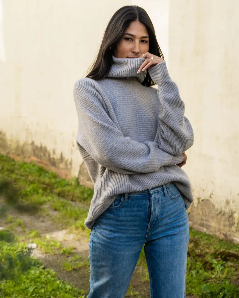 Recycled Cashmere Oversized Turtleneck