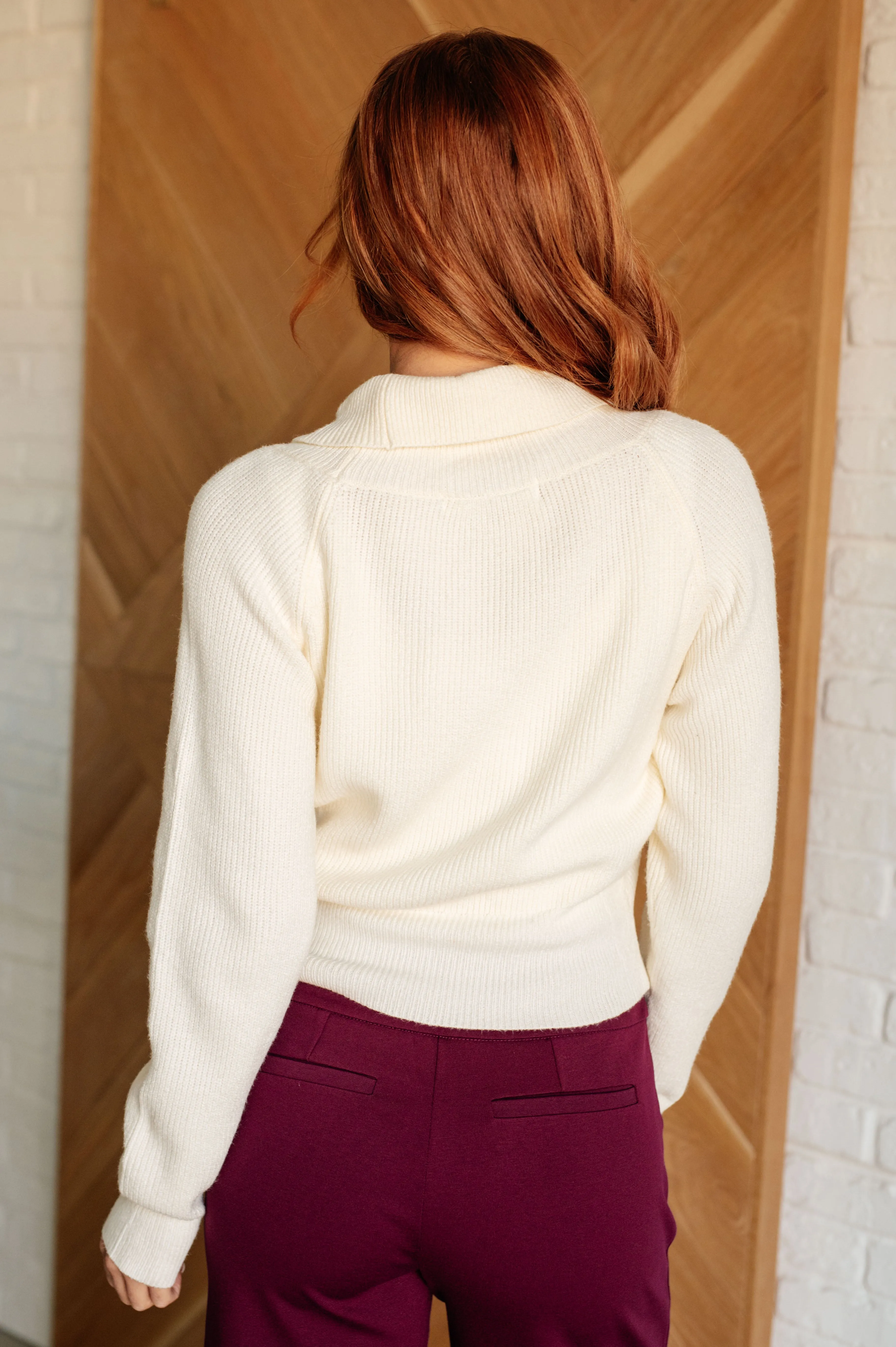 Requisite Request Surplice Crop Sweater - 11/25