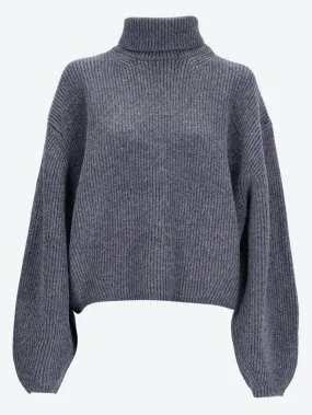 Ribbed turtleneck sweater