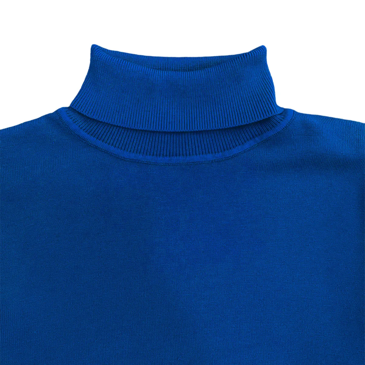 Royal Blue Mens Long Sleeve Knit Turtleneck Sweater