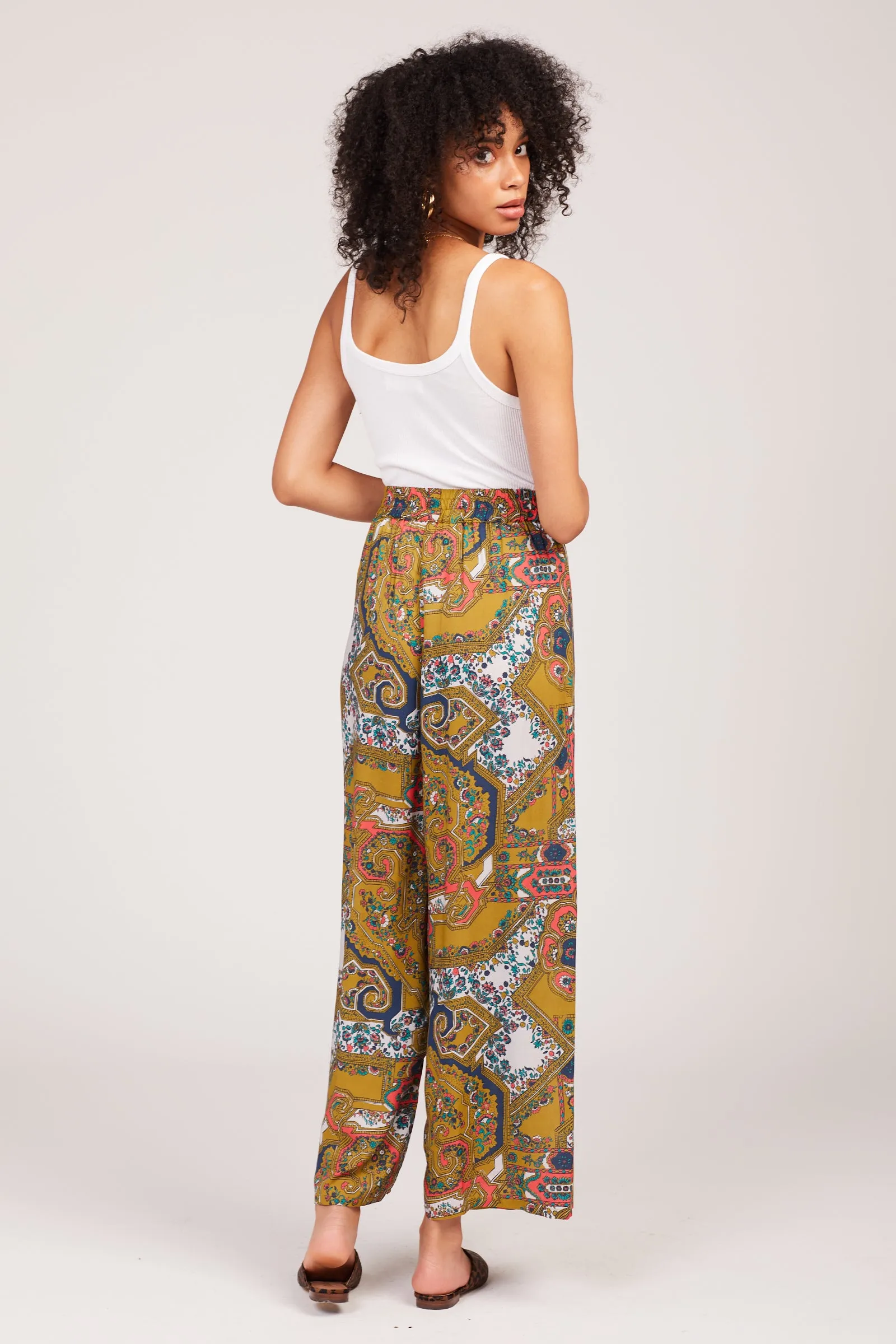 Rust Paisley Linda Trousers