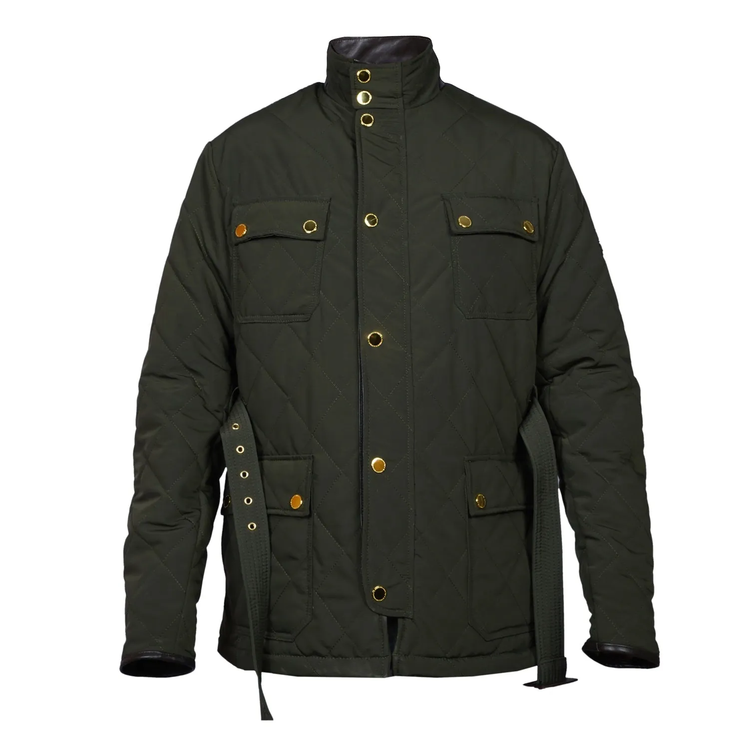 Safari Green Puffer Jacket by Brune & Bareskin