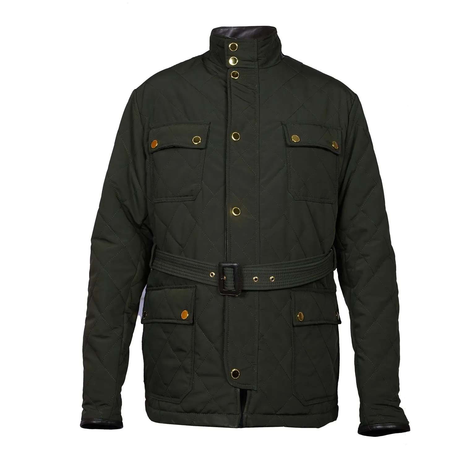 Safari Green Puffer Jacket by Brune & Bareskin