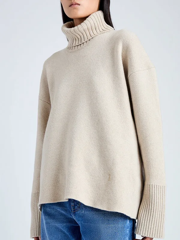 Sandra Turtleneck Sweater in Oatmeal