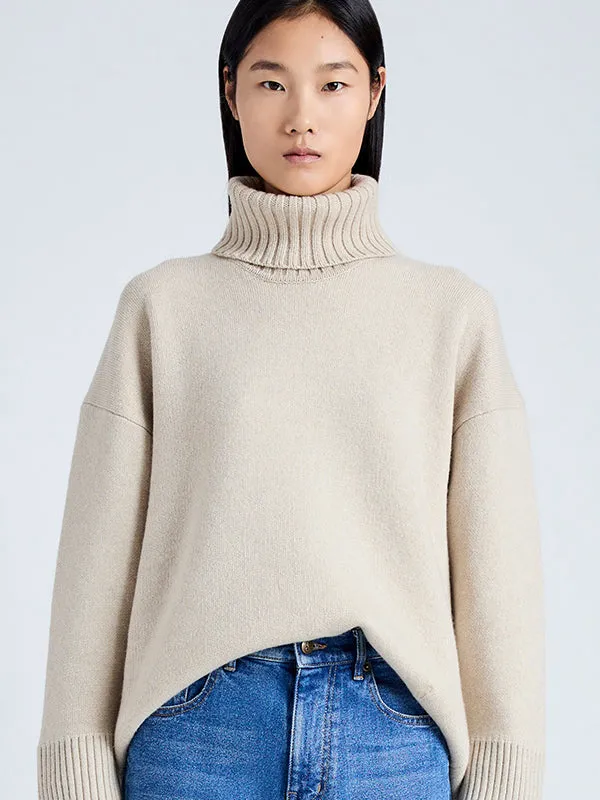 Sandra Turtleneck Sweater in Oatmeal