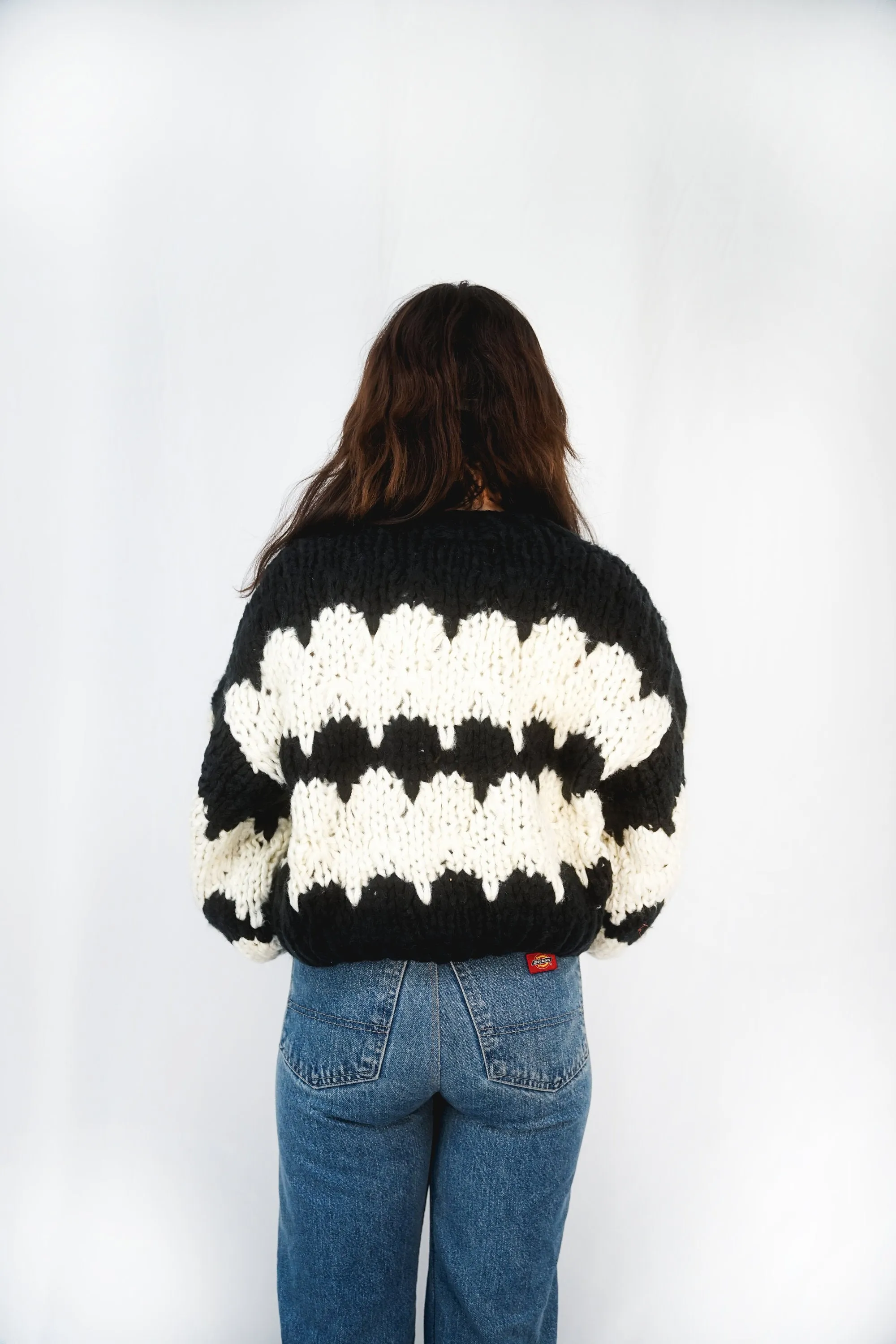 Savanna Handmade Cardi | Blk-Wht