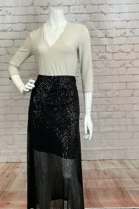 SEQUIN A-LINE SKIRT