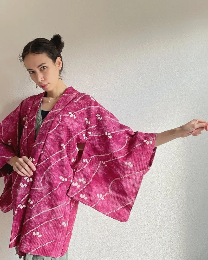 Shibori Lines Haori Kimono Jacket